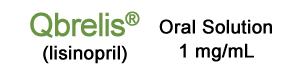 Qbrelis (lisinopril) oral solution, 1 mg/mL product logo